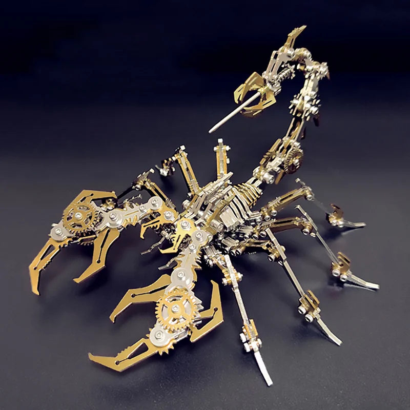 Stainless Steel Scorpion Model Toy – 3D Mechanical Puzzle, DIY Assembly Kit, Creative Gift for Adults & Kids, 380G