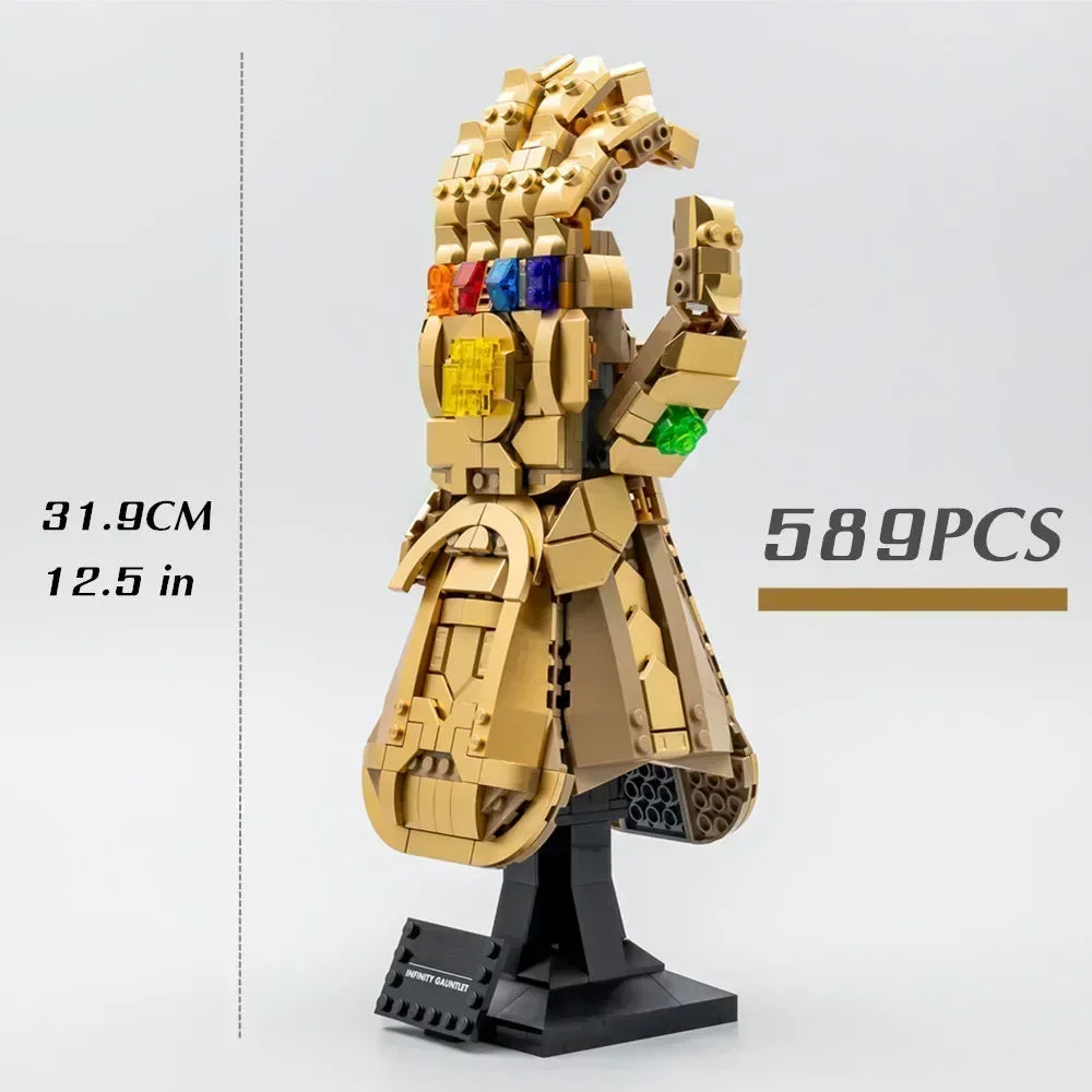 Thanos Heroes Nano Infinity Gauntlet Glove Model Building Blocks Bricks Toys for Kids Children Christmas Birthday Gifts