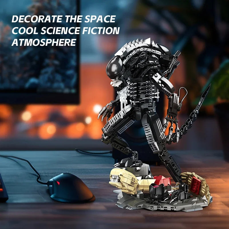 882PCS Alien Monster Building Blocks Classic Movie Robot Assemble Model Bricks Desktop Display Educational Toys Gifts for Kids