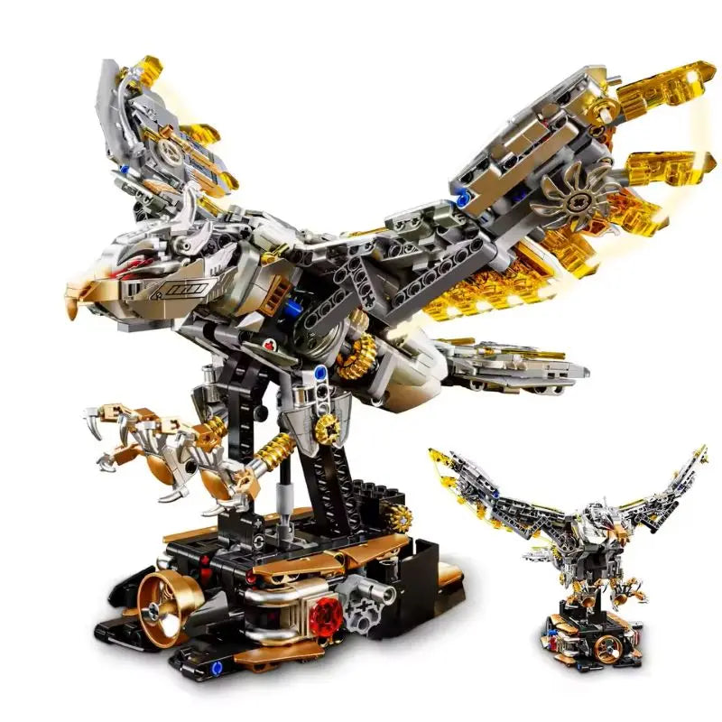 New Technical Mechanical Eagle Life Set with Light Building Blocks Bricks Animal World Model Assembly Toys for Kid Birthday Gift
